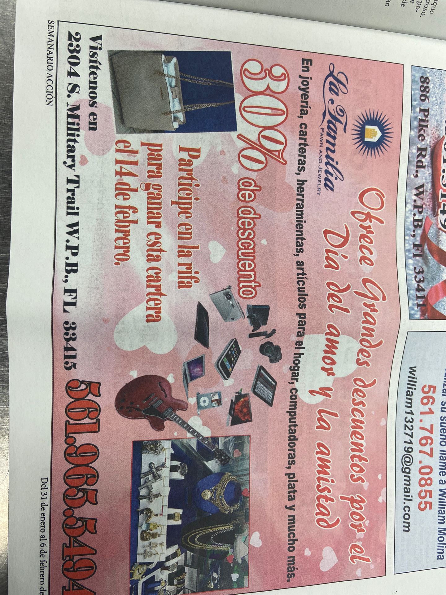 30% off the whole store for Valentine’s Day