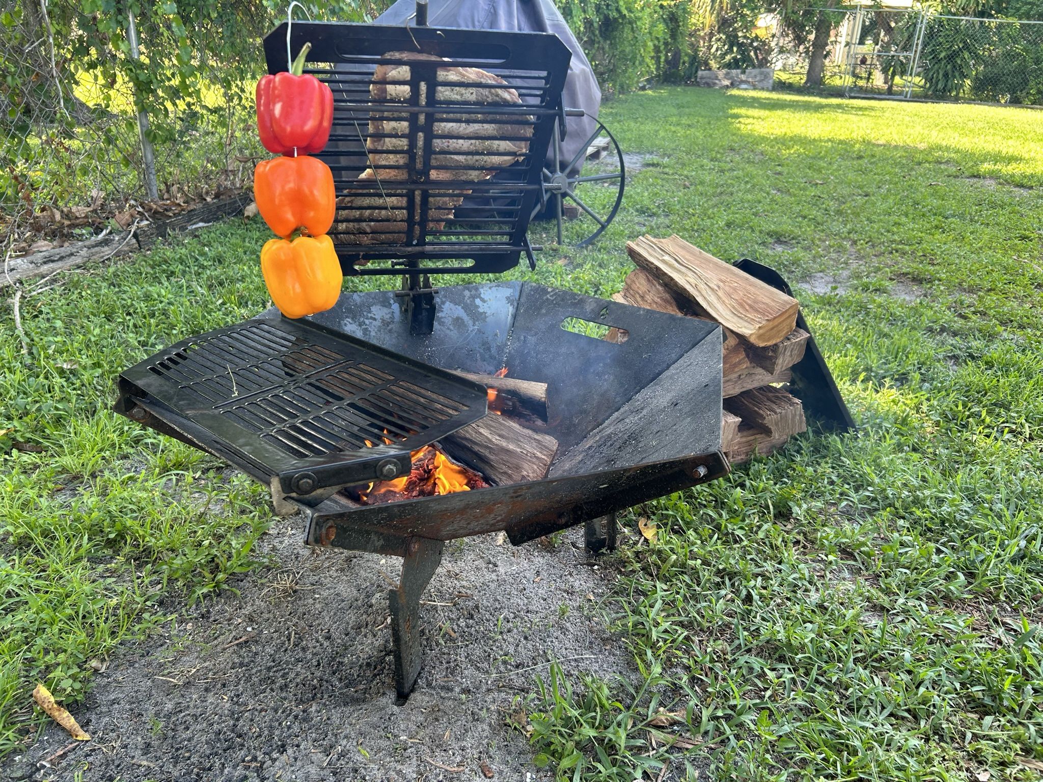 Parrilla Bbq Grill Fogon Fire Pit Asador Plancha Tromen