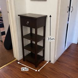 Dark Wood Side Table/nightstand 