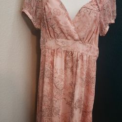 Pink Dress In Size 14