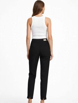 Carlisle Size 10 Black Ankle Dress Pants - High Waisted with Slit
