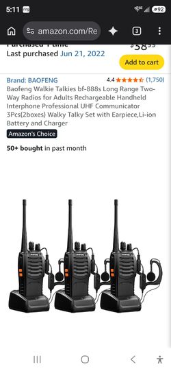 Baofeng BF-888S Walkie Talkies 3-Pack