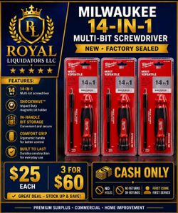 Milwaukee 14-in-1 Multi-Bit Screwdriver – NEW & SEALED