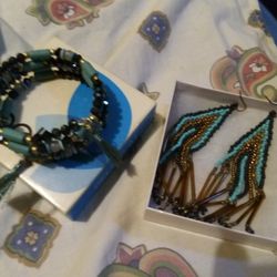 Earrings And Bracelet
