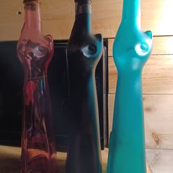 Cat Shaped Wine Bottles (Empty)
