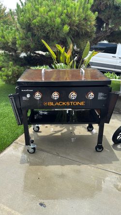 Blackstone. Works, just needs to be cleaned up since sitting on the side of our house.