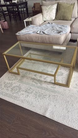 Gold Glass Coffee Table