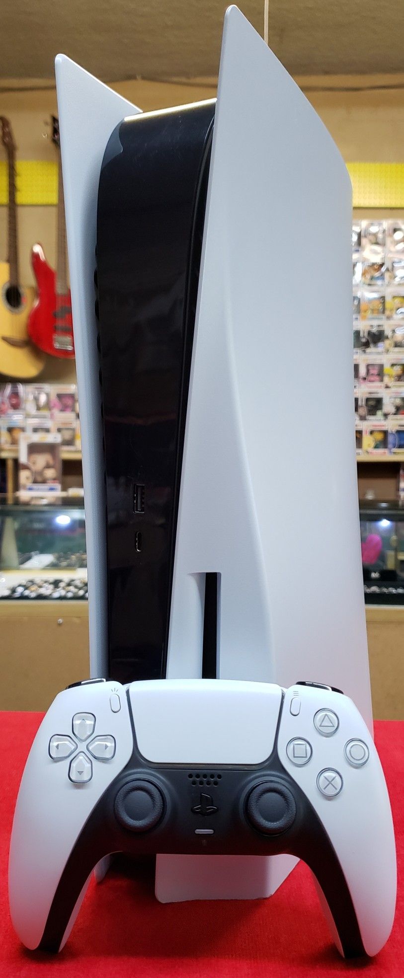 Sony PS5 825GB Disc Edition Video Game System with Controller & Plugs - White - Playstation 5 Blu-Ray Edition - Working