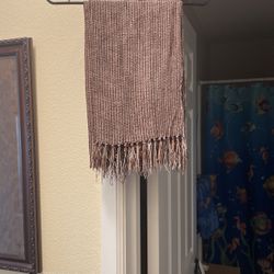 Brown And White Scarf 