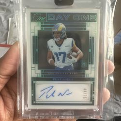 Puka Nacua Panini One Day One RC Auto Blue 44/75