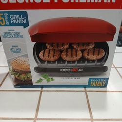 New George Forman Grill And Panini Maker 