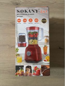 1.6L Multifunctional Juicer Blender ,2in1 Food Processor,Stainless Steal(Sealed)