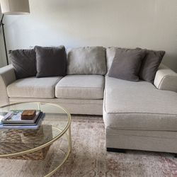 Living Spaces Delano Thriller Sofa w/ Reversible Chaise