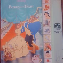 Vintage 1992 Golden Sight N Sound Story Book Disney Beauty and the Beast