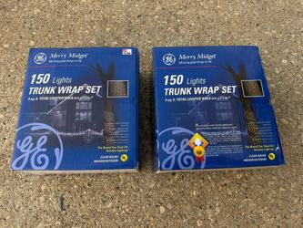 2 GE Trunk Wrap Christmas Light Sets – 150 Clear Lights Each – $10 Each or $18 Both