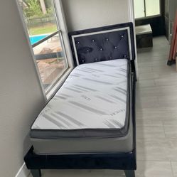 twin size bed frame with mattress in sale 