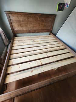 Solid Wood King Size Bed Frame