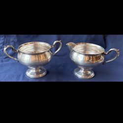 Fisher Sterling Silver Creamer & Sugar Bowl Set  Weighted