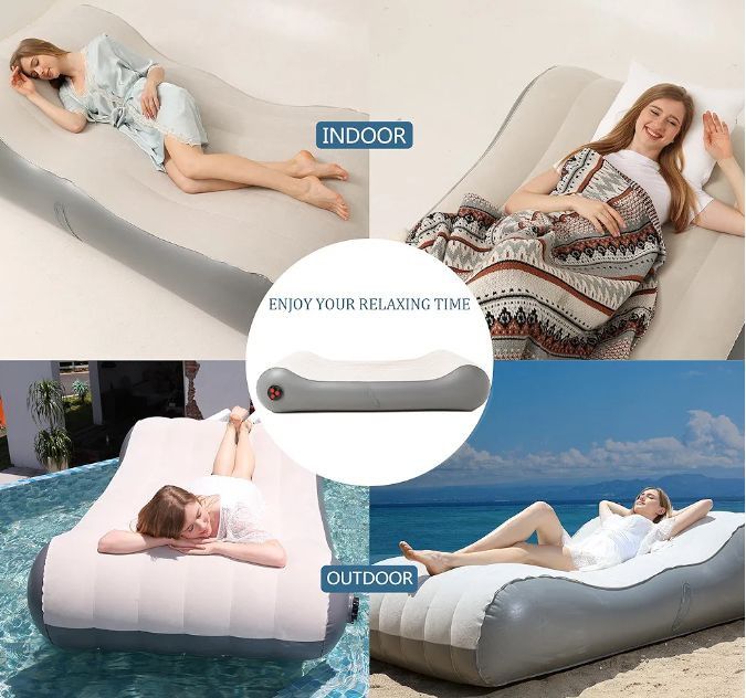 Self Inflating Deflating Camping Beach Pool Waterproof Lounger