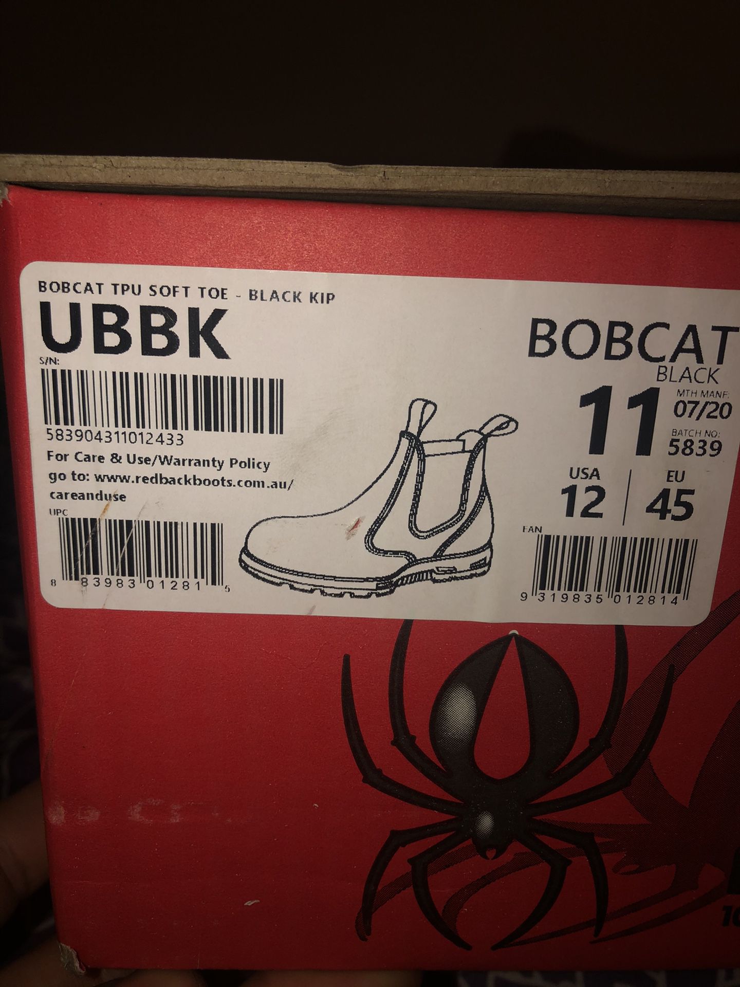 Brand New UBBK Redback Soft Toe Boots for sale