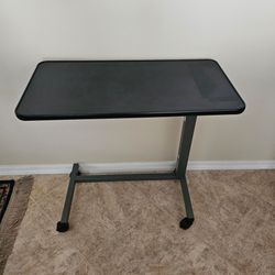 Adjustable Overbed Table with Wheels