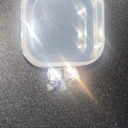 6.5mm Moissanite Earrings – Silver (Brand New)