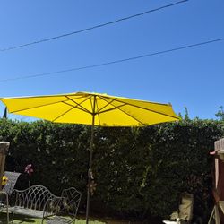 11" FT Market Umbrella Patio Color: Yellow Base Not Included 