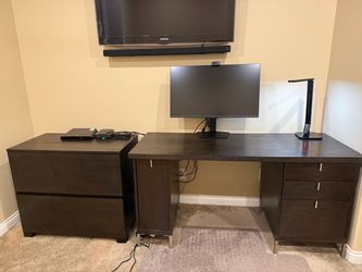 Desk and Filing Cabinet - West Elm