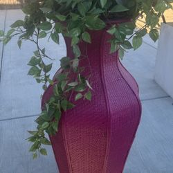 Rattan Large Vase With Artificial Flowers/ Plant / Decoration