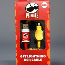 Pringles Potato Chips 6ft USB-A/USB-C Power Charging Cable for iPhone/iPad/iPod