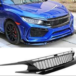 19-21 Honda Civic Gloss Black Upper Grill