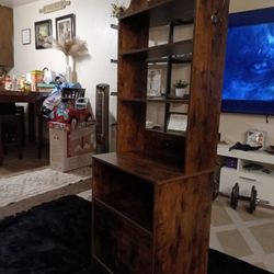 Call Two-piece Bookshelf / Nightstand With Charging Port