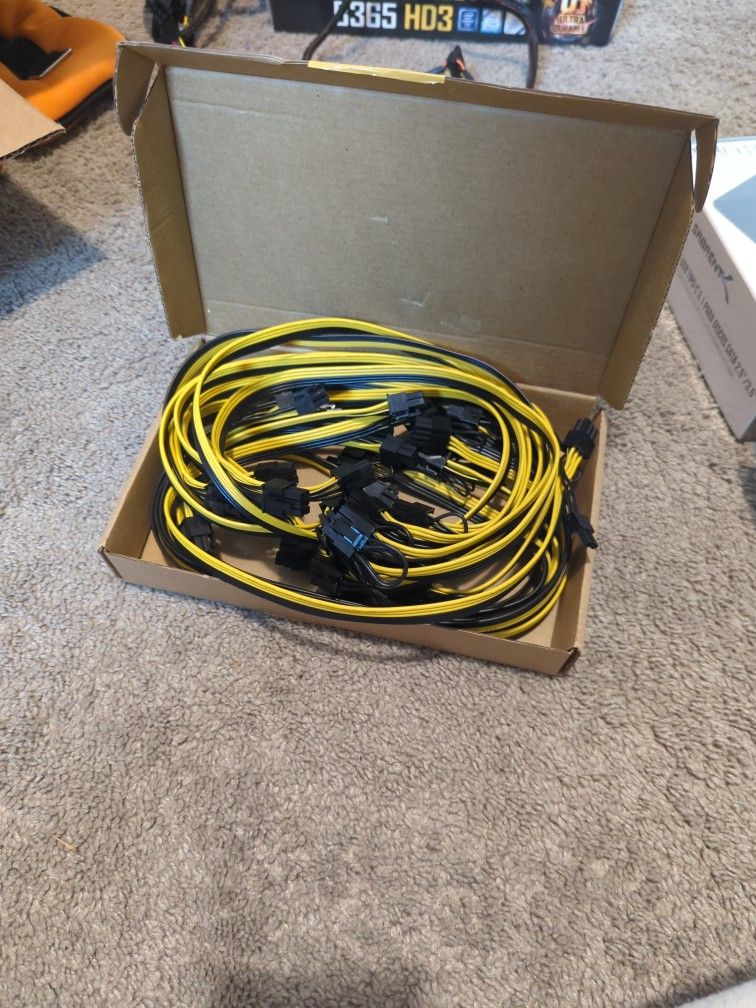 18x 6-pin To 8-pin PCI-E Cables 20"