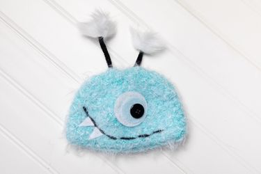 Adorable Handmade Blue Monster Newborn Hat
