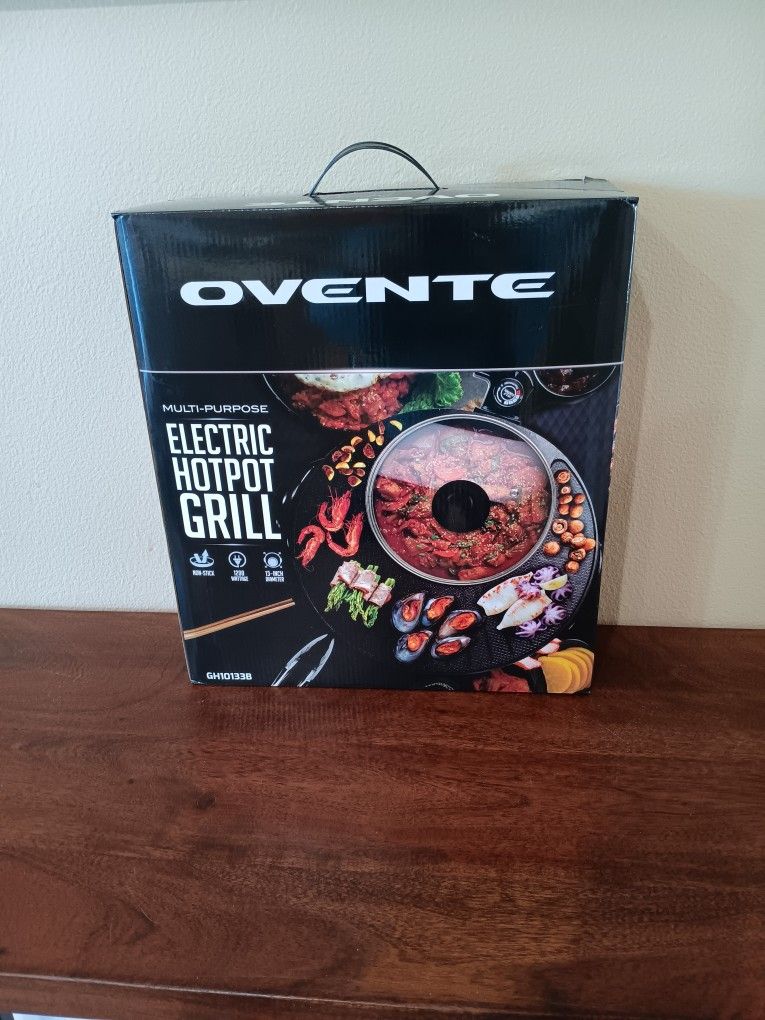 Ovente multi purpose electric hotpot  nonstick grill