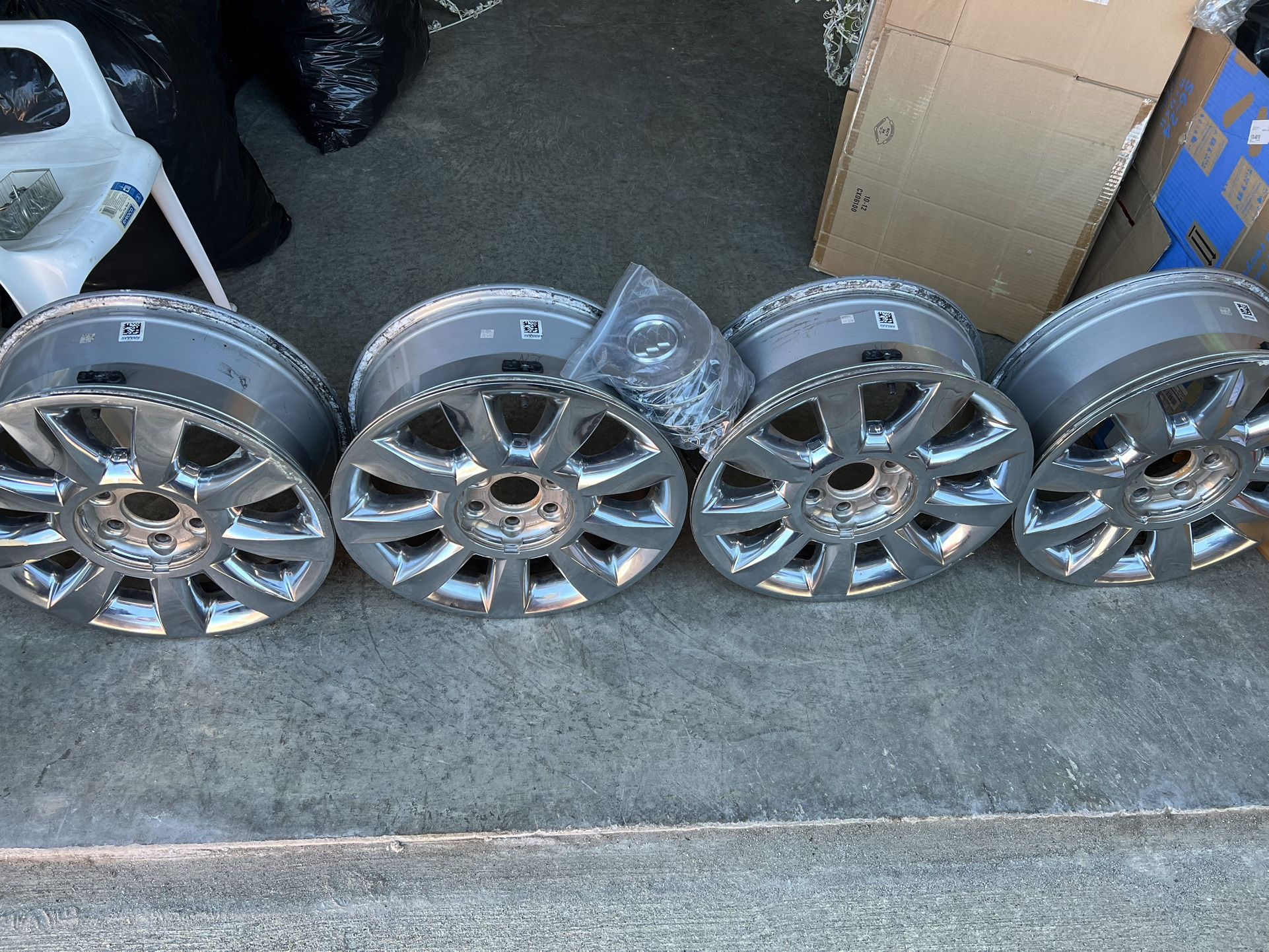 Buick / GM 19” X 7.5” , 4, 9 - Spoke Chrome Alloy Rims