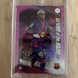 Lamine Yamal 2025-26 Topps Pink Sparkle Case Hit Barcelona 