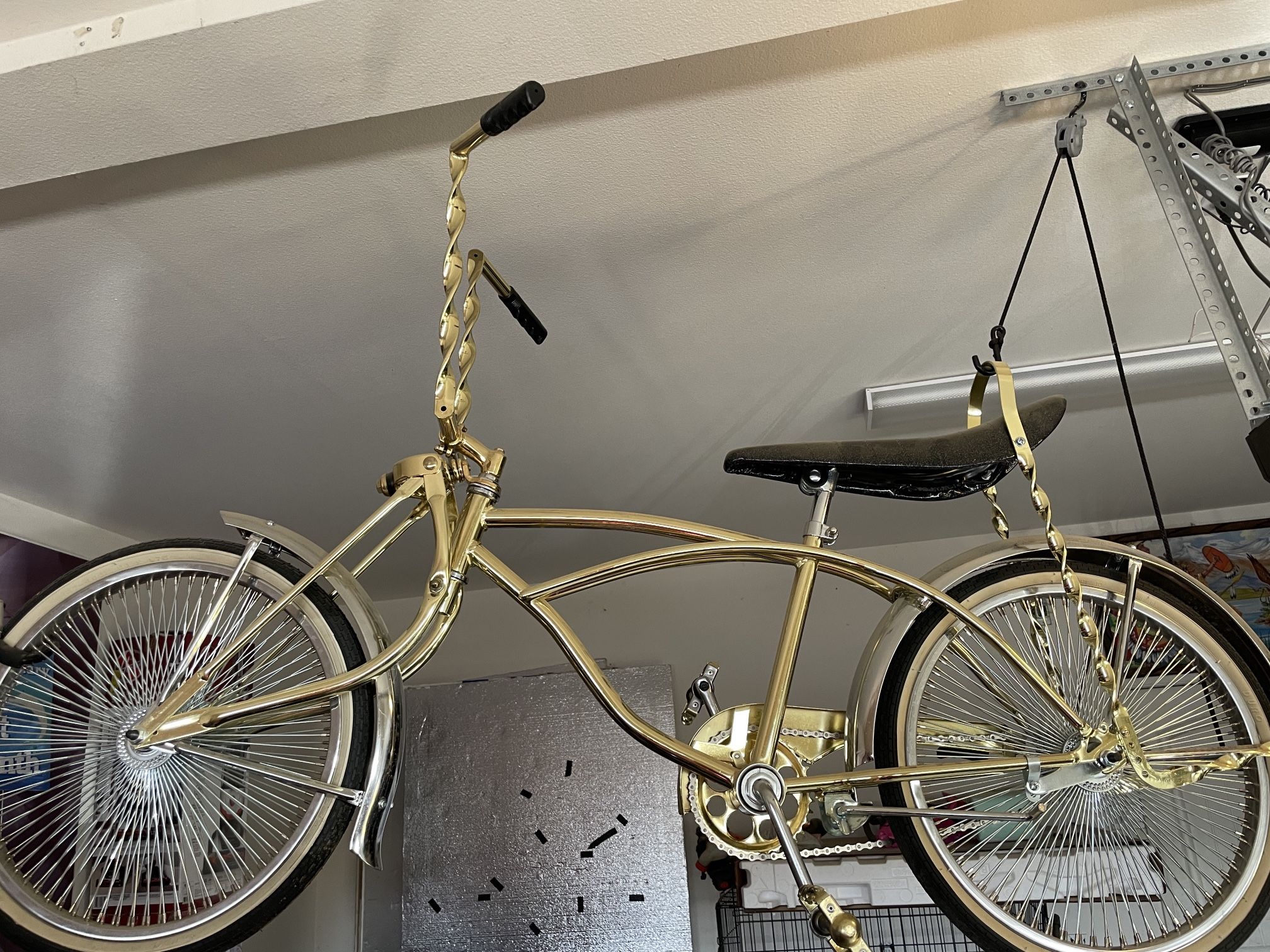 Lowrider Bike Gold Twisted