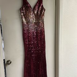 Long Sequin Dress Size 7 For 30