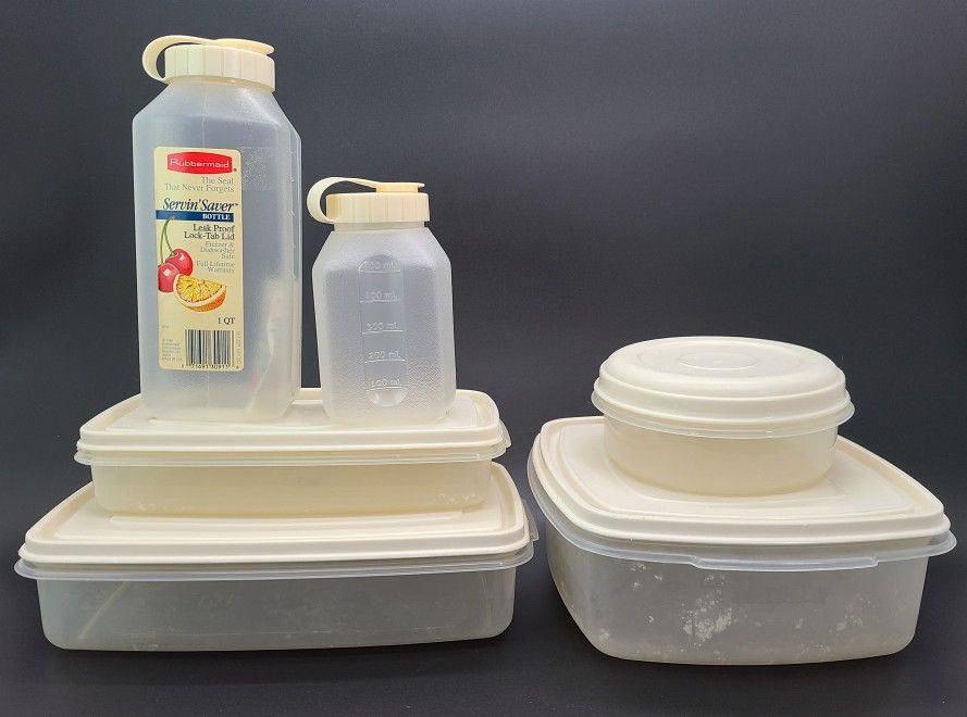 Vintage Rubbermaid Servin Saver Storage Containers Lot of 6 for