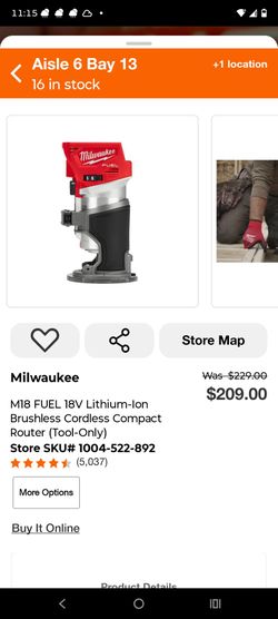Milwaukee M18 fuel compact router