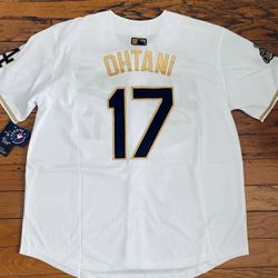 Ohtani White Gold Black Jersey
