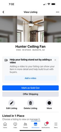 Hunter Ceiling Fan **missing Glass To Light**