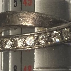 Vintage Sterling Silver Ring Nice Double Band Size 4