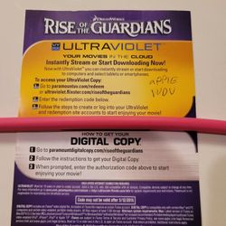$4 HD DIGITAL MOVIE CODE. RISE OF THE GUARDIANS. $4 OR TRADE FOR A MOVIE TITLE I DO NOT ALREADY OWN.