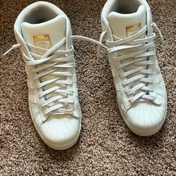 Adidas Mid Top Original Superstar - Neon/ White Boys (Size 7) GS