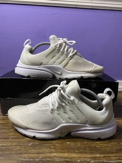 Pre Owned Nike Air Presto Triple White Mesh Slip-On Sneakers Mens Sz 9