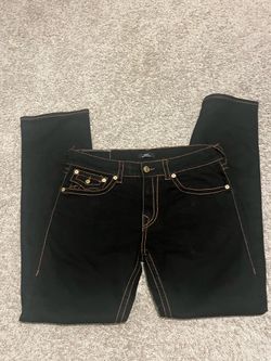 true religion black jeans mens size 33