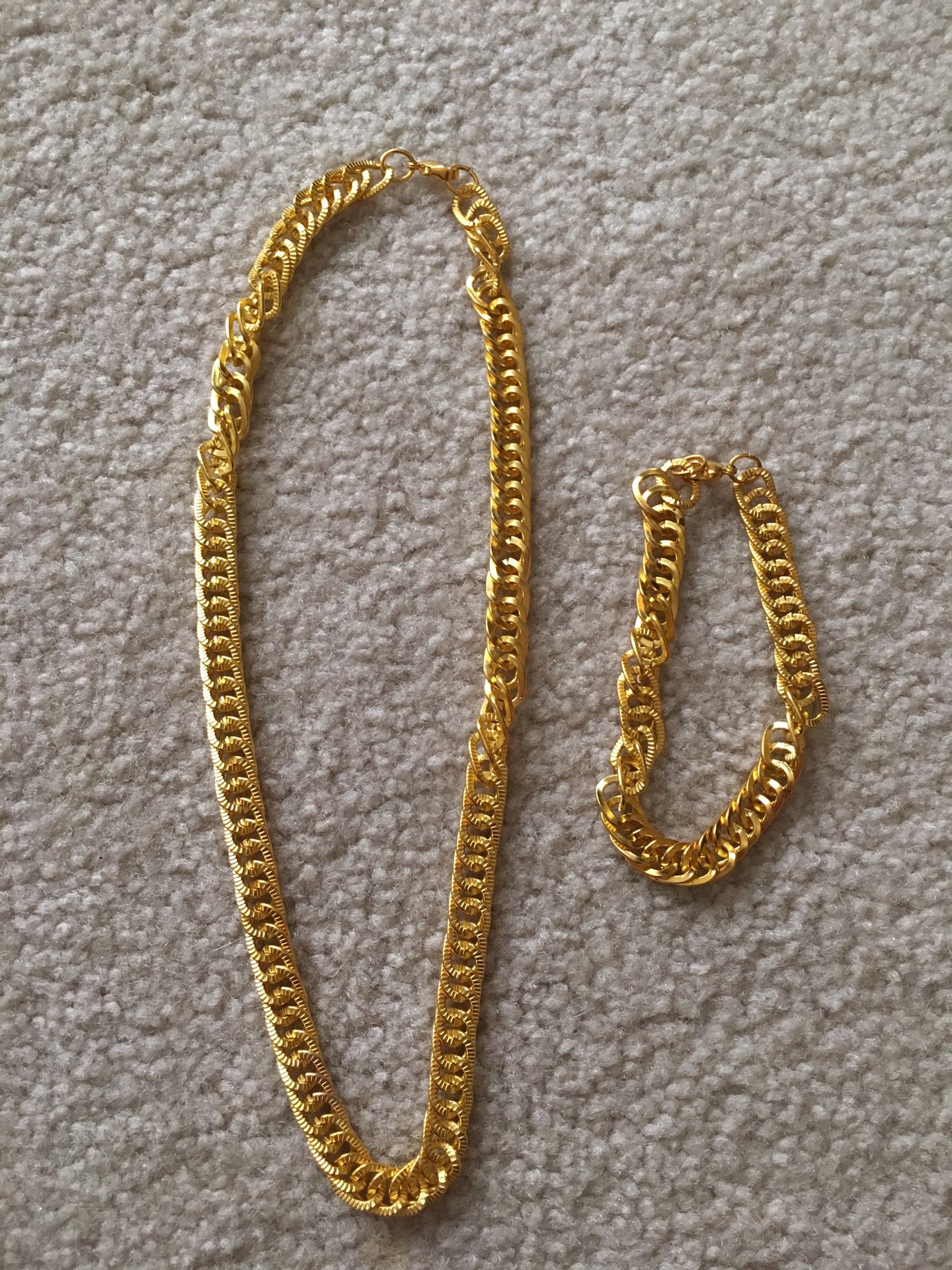 New unisex gold filled chain and bracelet