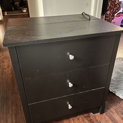 Bedroom Side Table Black